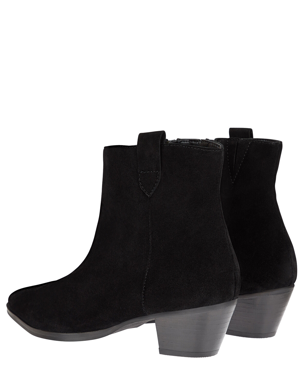 Western Suede Ankle Boots Black | Shoes 