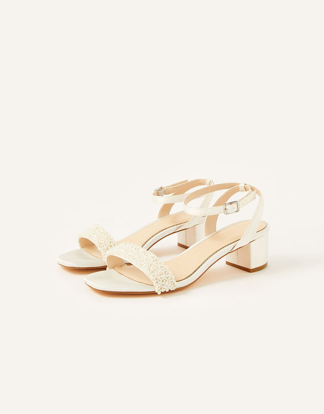 Lisa Low Heel Bridal Sandals Ivory | Women's Shoes | Monsoon UK.