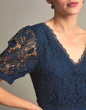 Lilibet Lace Maxi Dress, Blue (NAVY), large