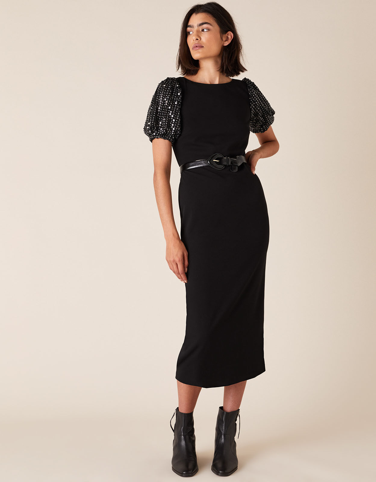 midi evening dresses with sleeves uk