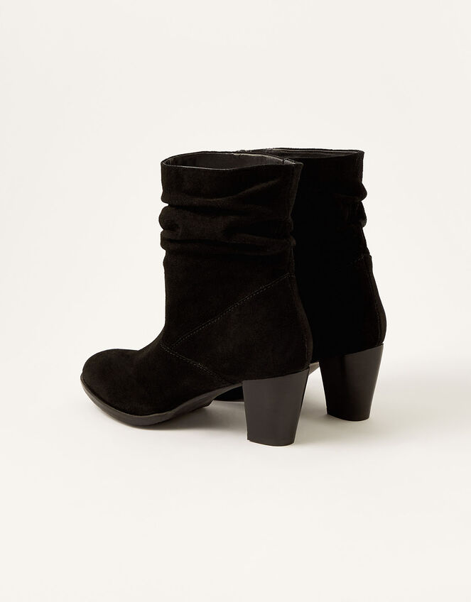 Slouch Suede Ankle Boots, Black (BLACK), large