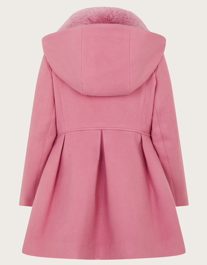 Hooded Collar Coat, Pink (PINK), large