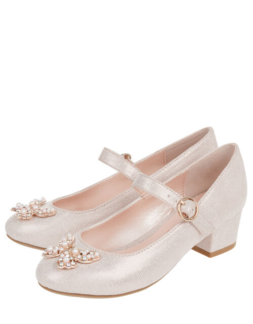 Vienna Pearly Butterfly Shoes Pink | Girls' Shoes & Sandals | Monsoon UK.
