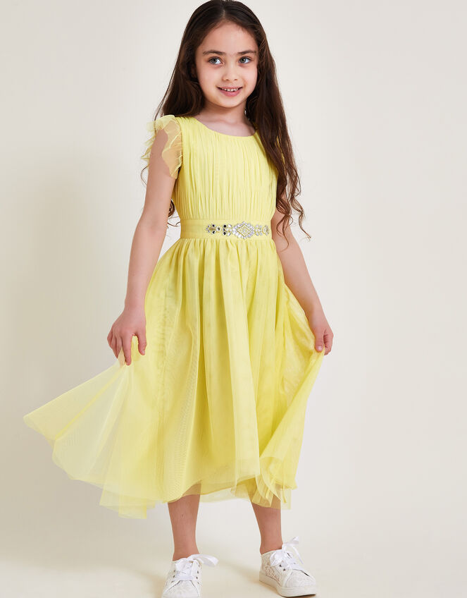 Penelope Belt Dress, Yellow (LEMON), large