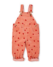 Dotty Dungarees Love Heart Dungarees, Pink (PINK), large