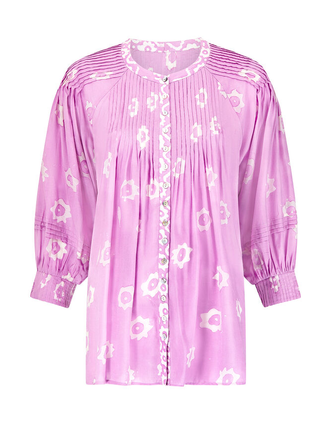East Abstract Print Blouse, Purple (LILAC), large