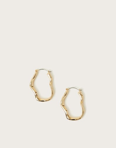 Molten Hoop Earrings, , large