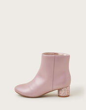 Shimmer Heel Boots , Pink (PINK), large