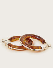 Tortoiseshell Hoop Earrings, , large