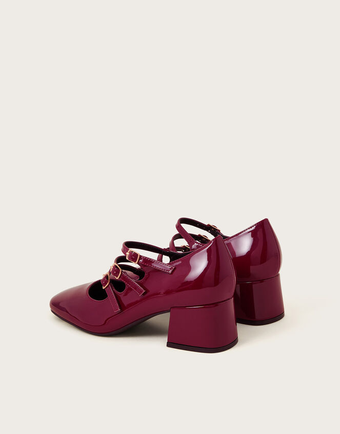 Gwen Patent Mary Jane Heels, Red (BURGUNDY), large