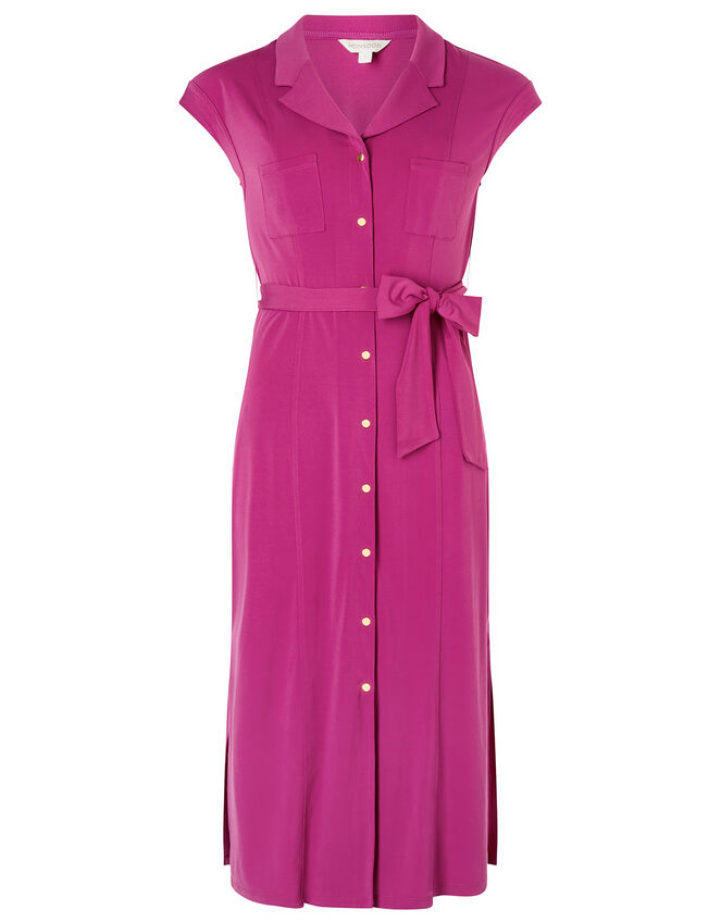 Brianna Jersey Midi Dress, Pink (PINK), large