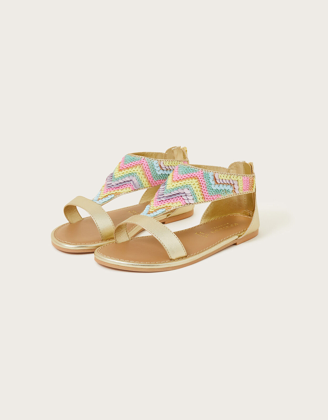 Angel's Face Girls Gold Sandals | Junior Couture USA