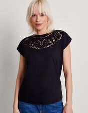 Garcia Cutwork T-Shirt, Black (BLACK), large