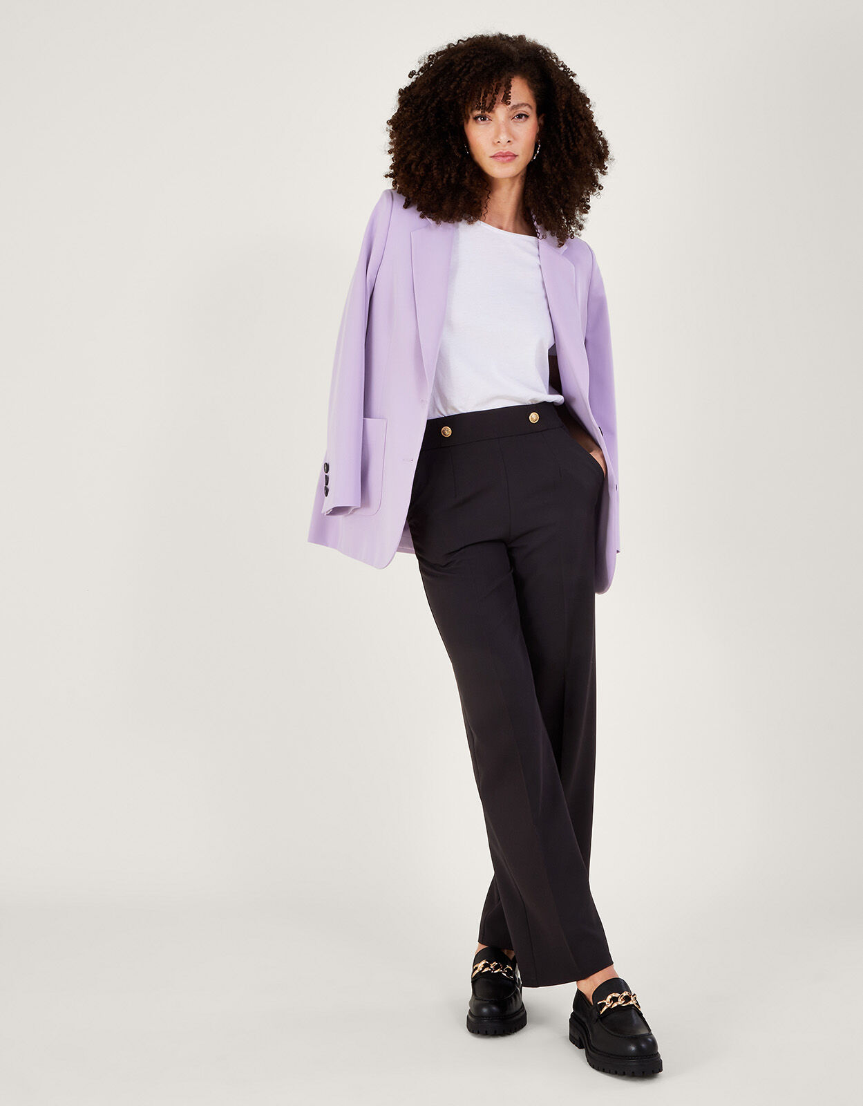 Buy Women Lavender Side Slit Straight Jeans Online at Sassafras