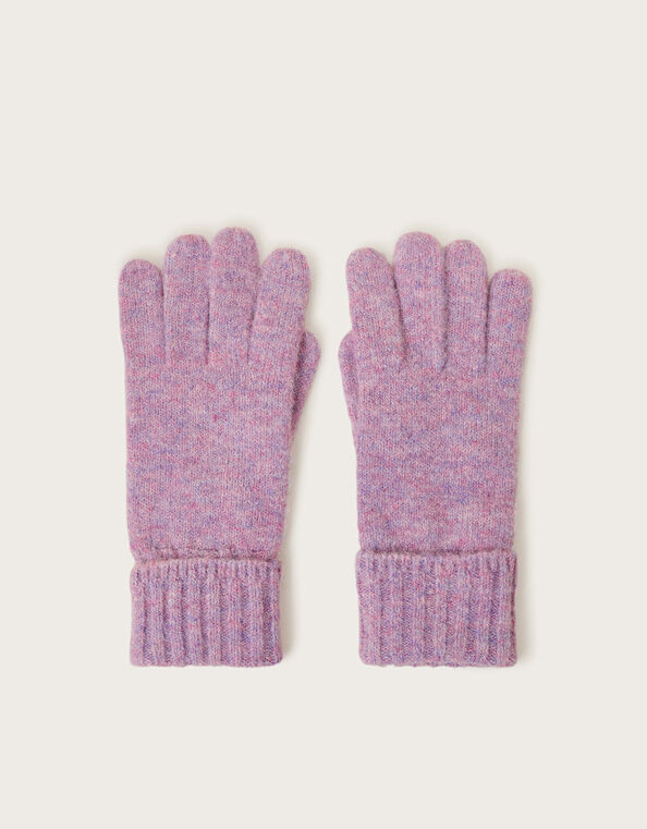 Nell Knit Gloves, Purple (LILAC), large