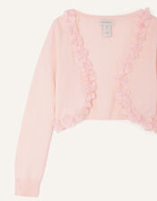 3D Floral Trim Cardigan, Pink (PINK), large