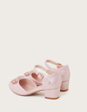 Flower Bow Two-Part Heels, Pink (PINK), large