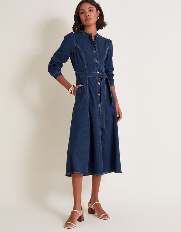 Lulu Denim Dress, Blue (DENIM BLUE), large