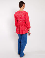 East Nova Bandhani Print Top, Red (RED), large