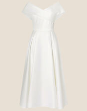 Miranda Bardot Bridal Midi Dress, Ivory (IVORY), large