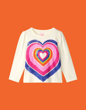 Hatley Layered Heart Long Sleeve Top, Multi (MULTI), large