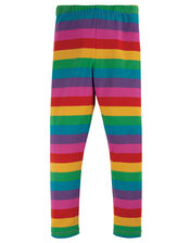 Frugi Rainbow Stripe Leggings, Multi (MULTI), large