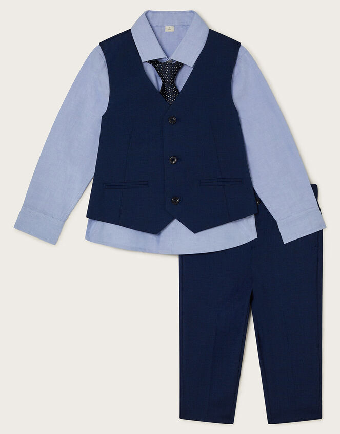 Adam Four-Piece Suit with Tie Blue | Boys' Suits & Sets | Monsoon UK.