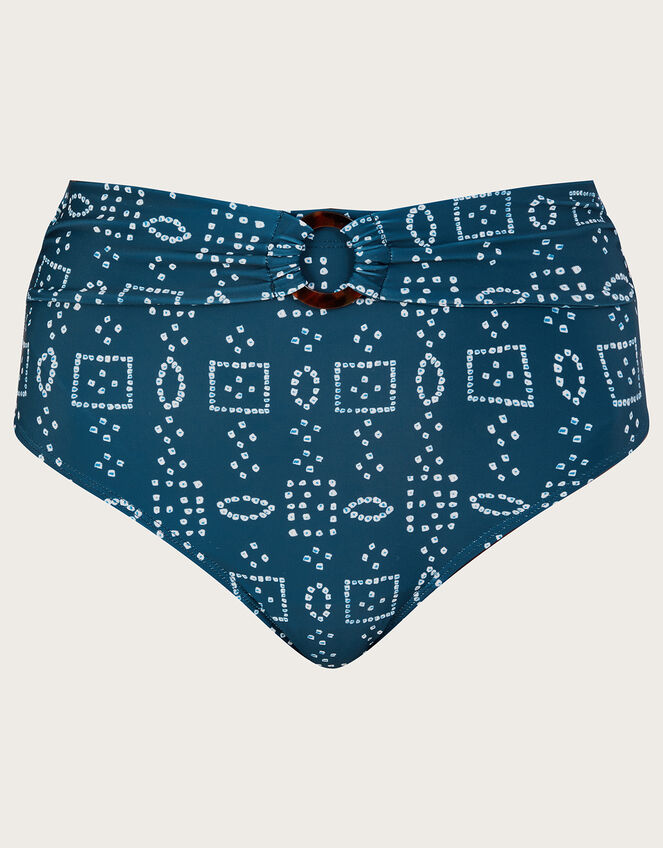 Batik Dye Print Bikini Bottoms, Blue (NAVY), large