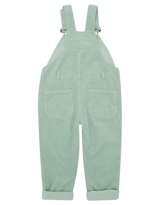 Dotty Dungarees Corduroy Chunky Dungarees, Green (MINT), large