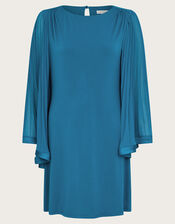 Win Jersey Cape Sleeve Tunic Dress, Teal (TEAL), large