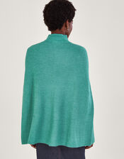 Ribbed Poncho, , large