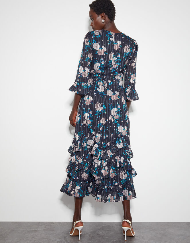 Drew Floral Burnout Midi Dress, Blue (NAVY), large