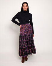 East Paisley Print Skirt , Multi (MULTI), large