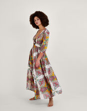 Paisley Scarf Print Maxi Dress, Multi (MULTI), large