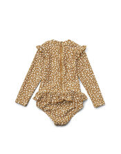 Liewood Sille Mini Leopard Swim Jumpsuit, Camel (CARAMEL), large