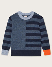 Stripe Colourblock Jumper, Multi (MULTI), large