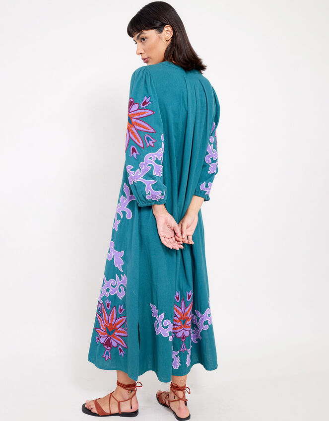 East Taylor Embroidered Dress, Teal (TEAL), large