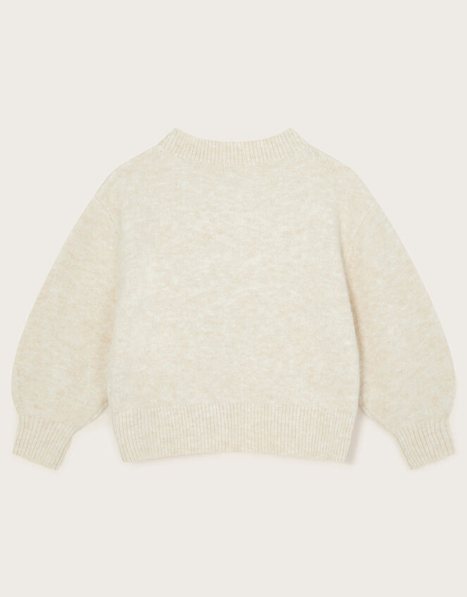 Sparkle Bow Jumper, Camel (OATMEAL), large