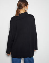 Beth Button Detail Jumper, Black (BLACK), large