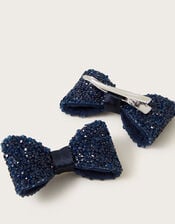 2-Pack Dazzle Bow Hair Clips, , large