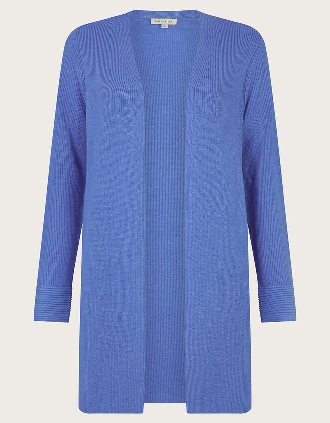 Ria Rib Cardigan, Blue (BLUE), large