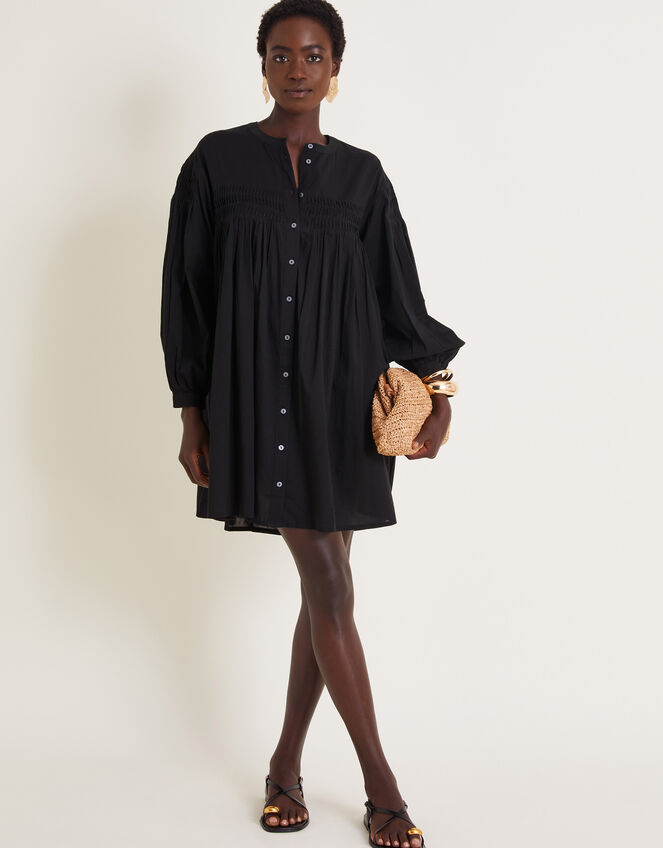 Melissa Long Sleeve Mini Dress, Black (BLACK), large