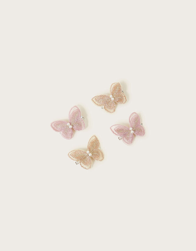 Embellished Butterfly Hair Clips 4 Pack, , large