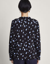 Hetty Heart Print Top, Black (BLACK), large