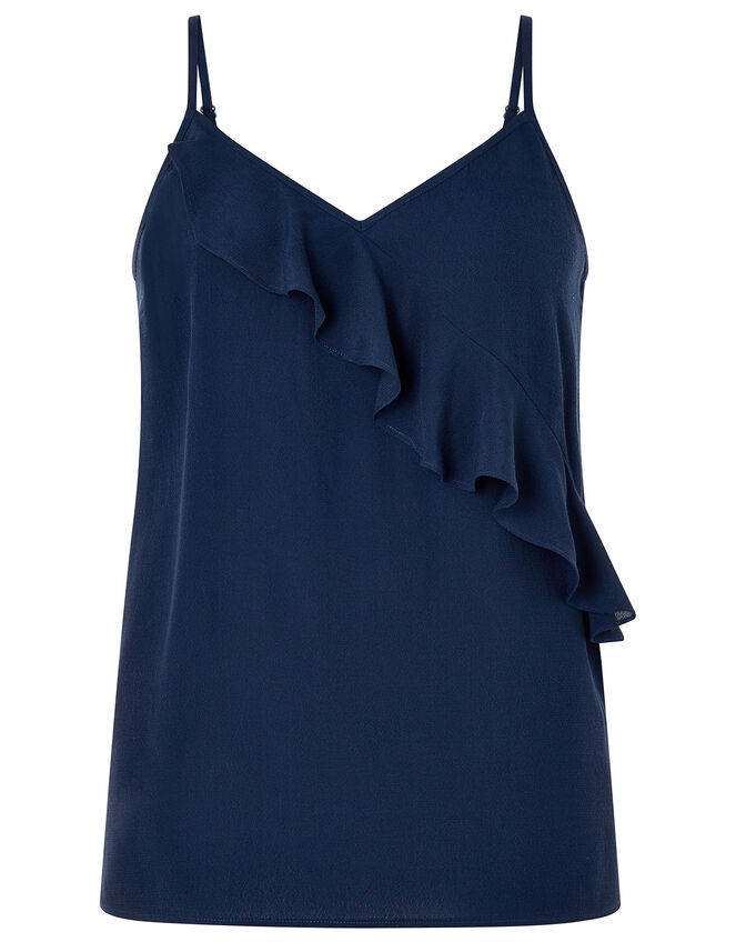 Bella Frill Cami Top Blue | Vests, Camisoles And Sleeveless Tops ...