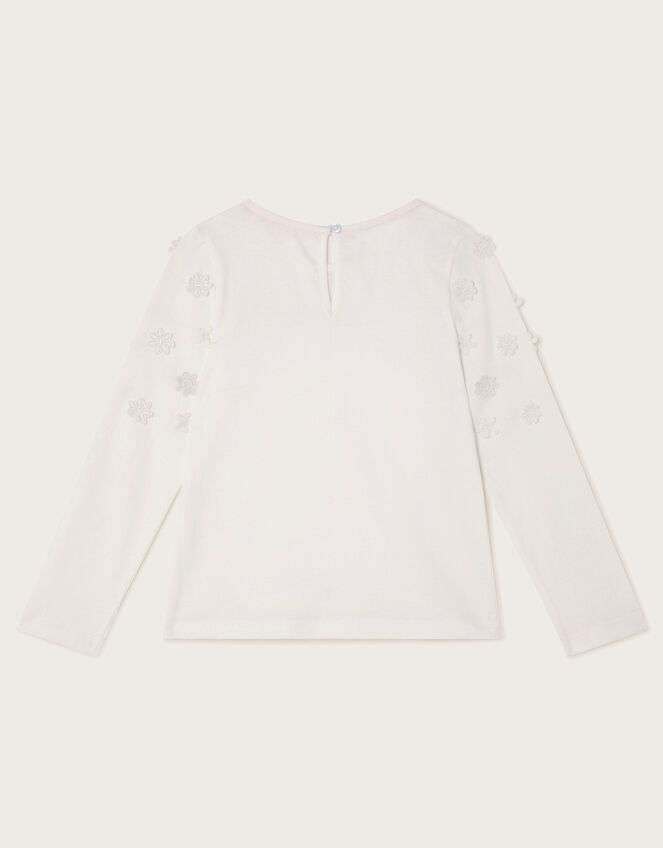 3D Floral Long Sleeve Top, Ivory (IVORY), large