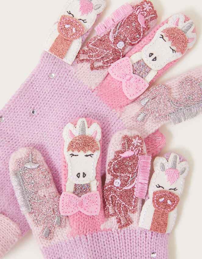 Sparkle Unicorn Novelty Gloves, Multi (MULTI), large