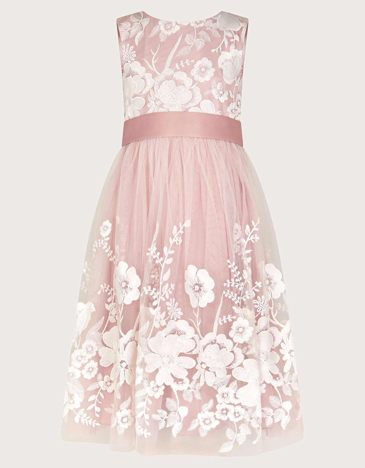 Alicia Lace Embroidered Maxi Dress Pink