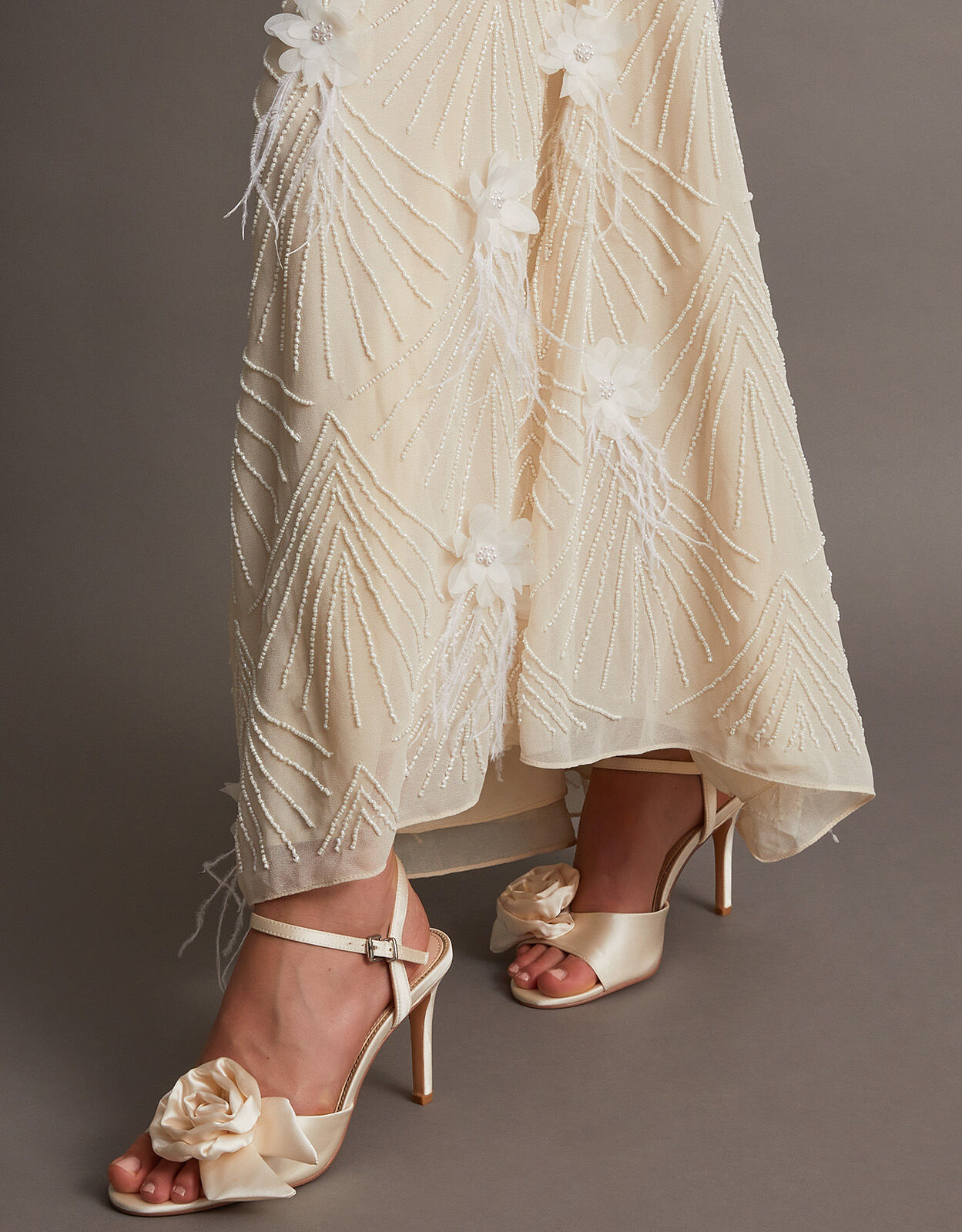 Ivory Satin Wedding Shoes | Ivory Heels For Wedding – Beautifully Handmade  UK
