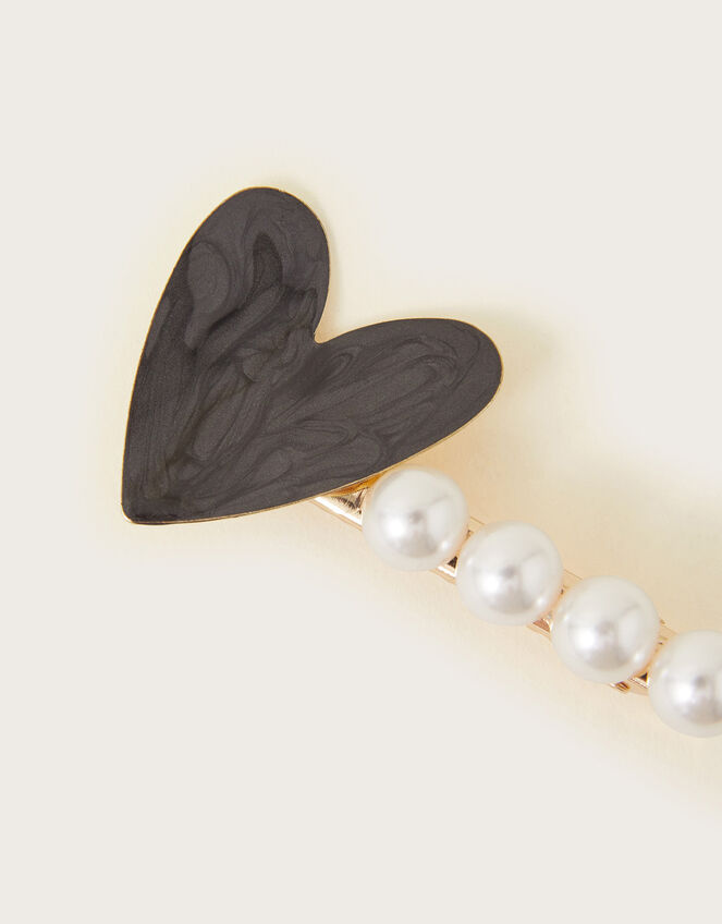 Pearl Heart Clip, , large